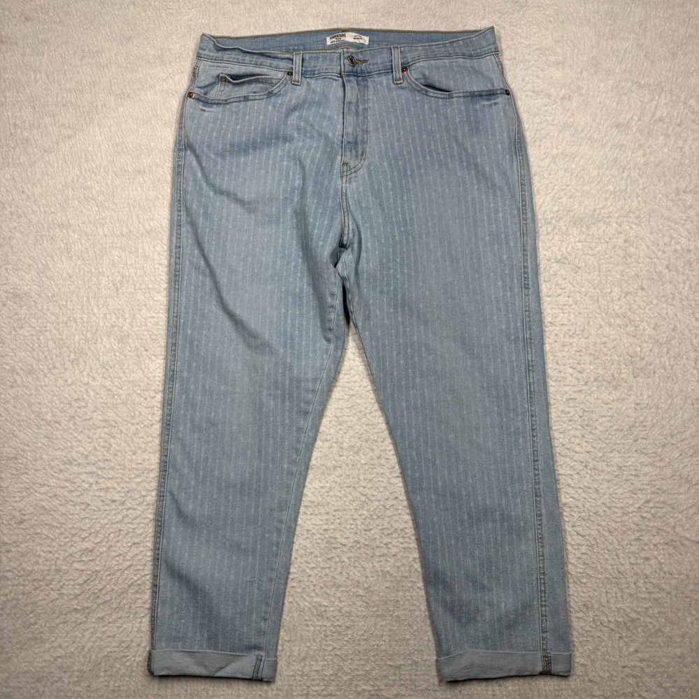 Levi's Signature Strauss Heritage Boyfriend Striped Jeans Women's Size 16 35x25